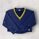 Puma Cropped Button Sleeve Sweatshirt - XS